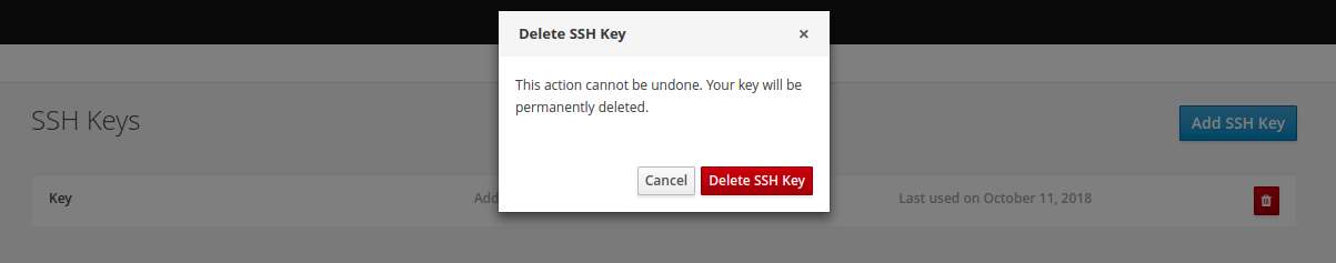 ssh keystore editor delete